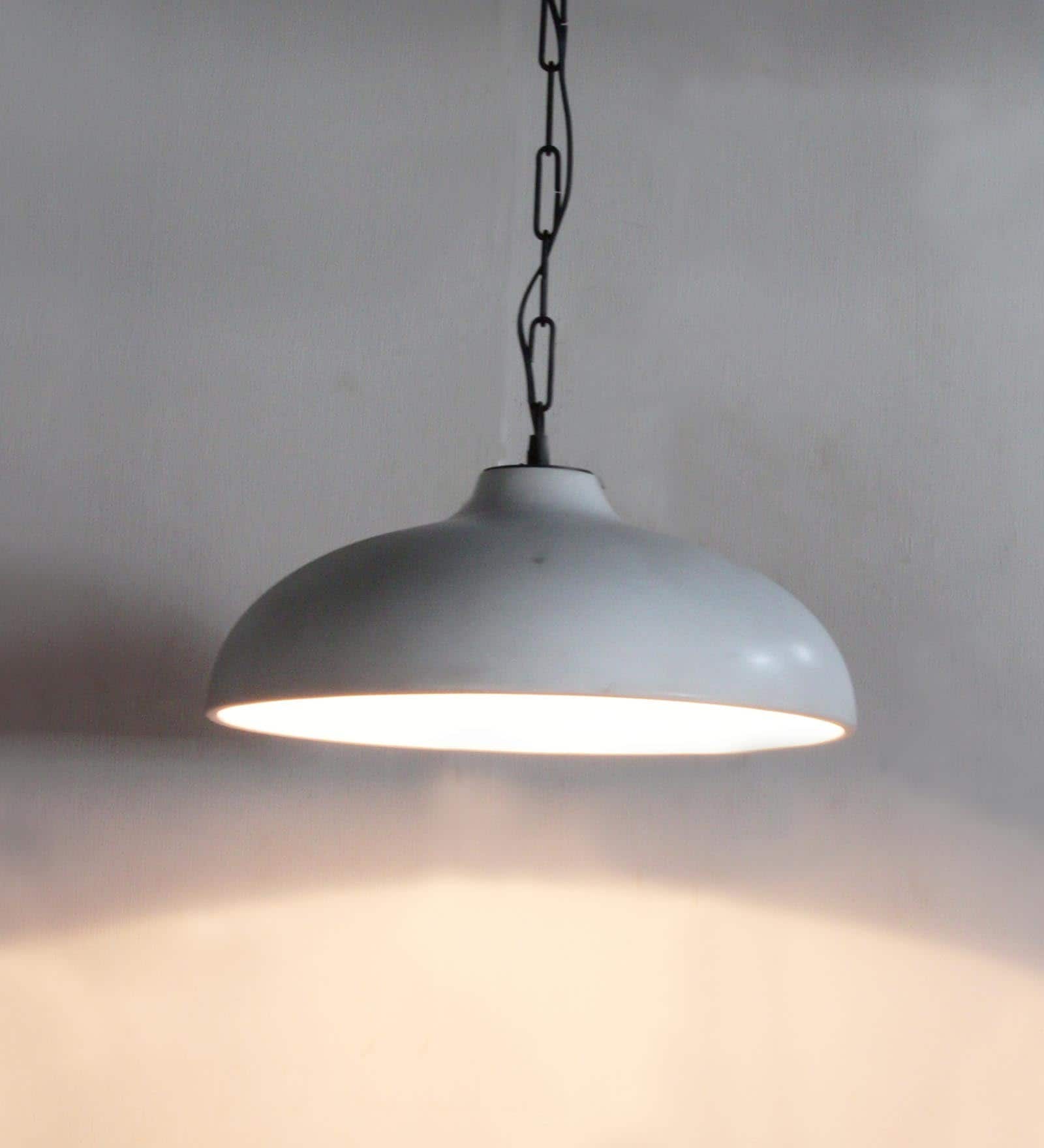 Kirt Ceramic Dome Hanging Light (White) with White Ceramic Shade Kirt Ceramic Dome Hanging Light (White) with White Ceramic Shade