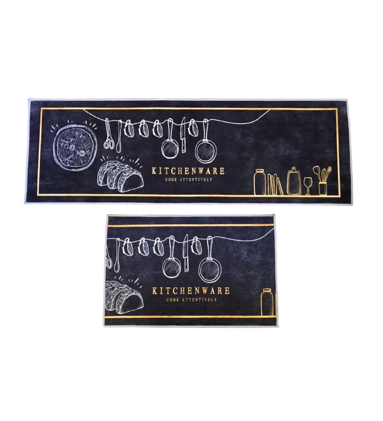Kitchen Rugs, Runner Rug Carpets Set of 2