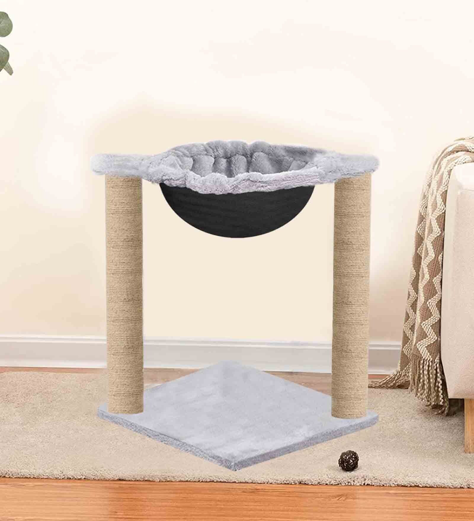 Kitten Scratching Post Medium Size In Grey Colour