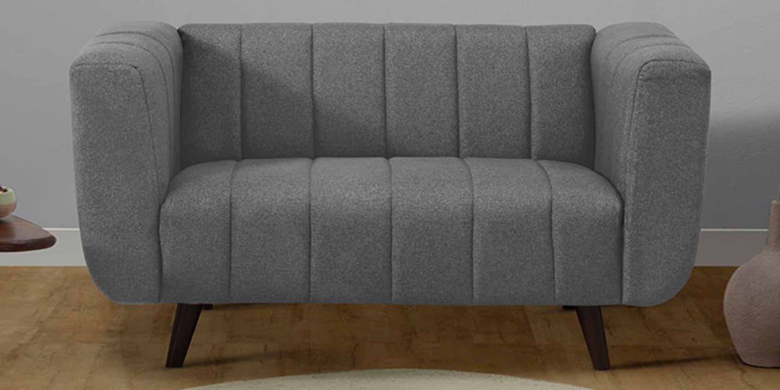 Kiki Fabric 2 Seater Sofa in Graphite Grey Colour