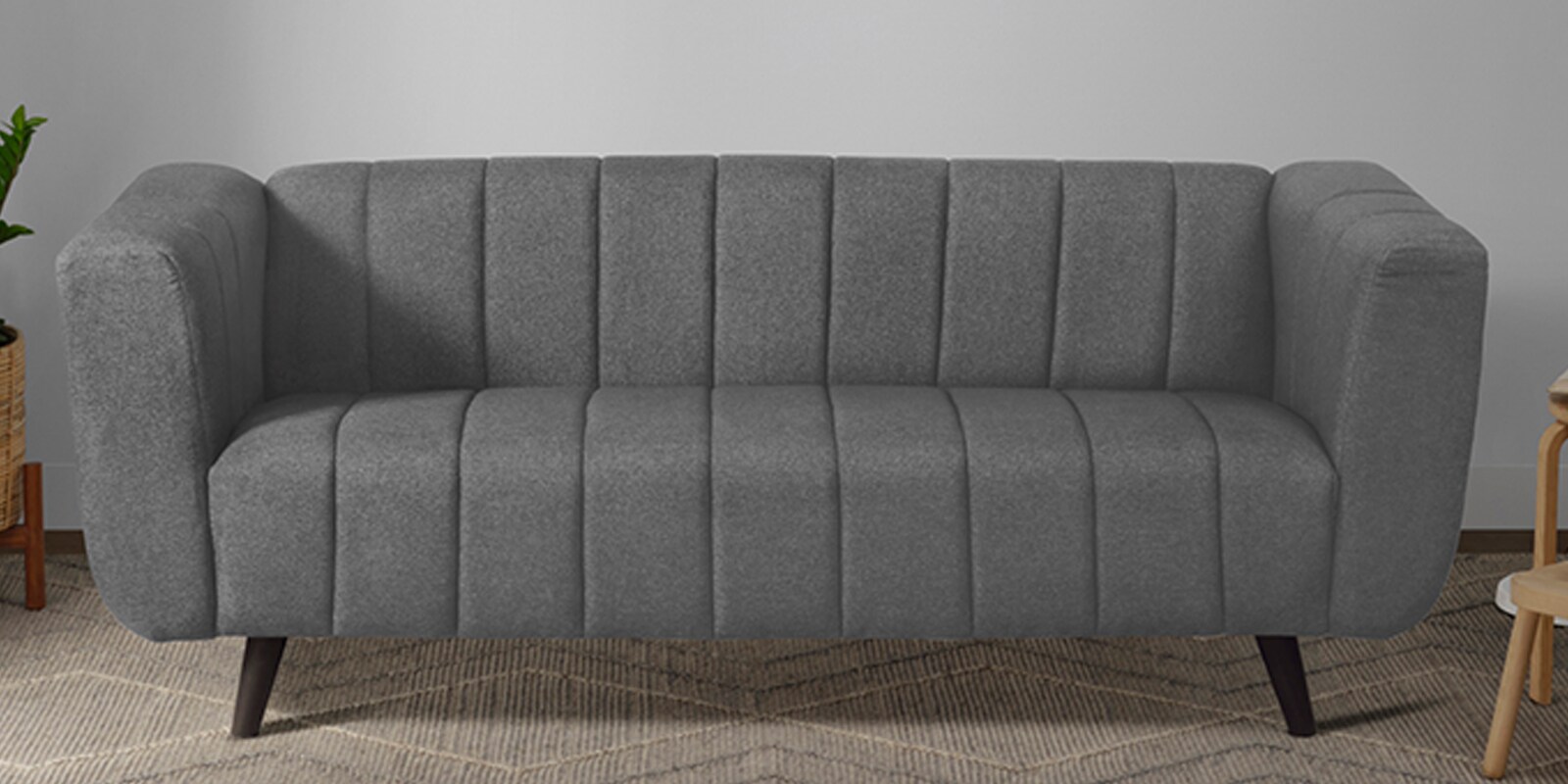Kiki Fabric 3 Seater Sofa in Graphite Grey Colour