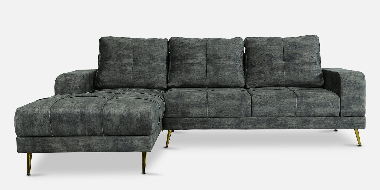 Kitson RHS Sectional Sofa In Textured Grey Colour