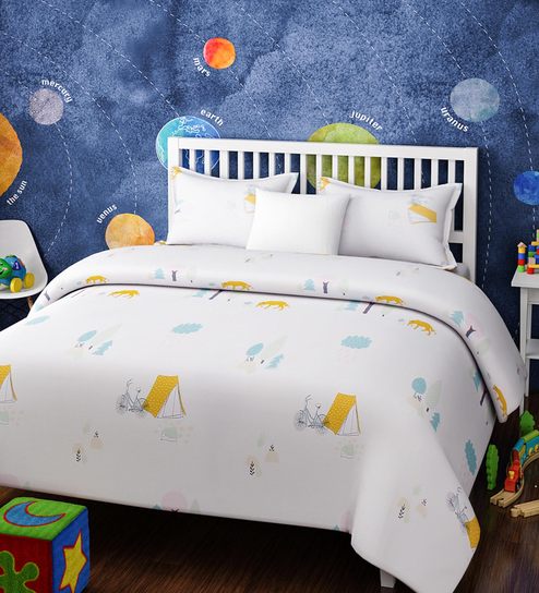 Buy Kids Abstract Camp In Jungle Print 200 Tc Cotton Queen