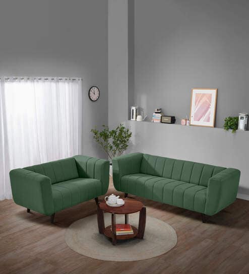 Kiki Sofa (3+2) In Sapling Green Colour