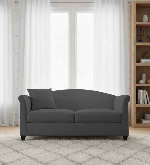 Kimber Fabric 2 Seater Sofa in Stone Grey By Febonic