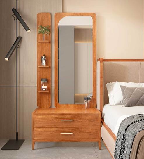 Kingsley Brown Colour Dressing Table In Matte Finish