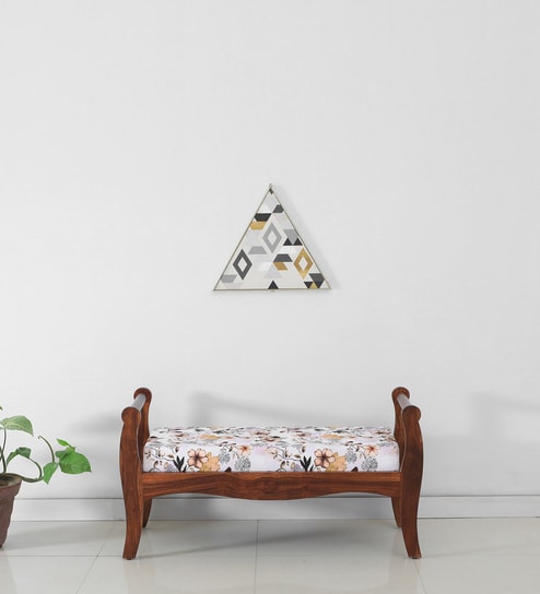 Kirkby Sheesham Wood Recamier in Honey Oak Finish