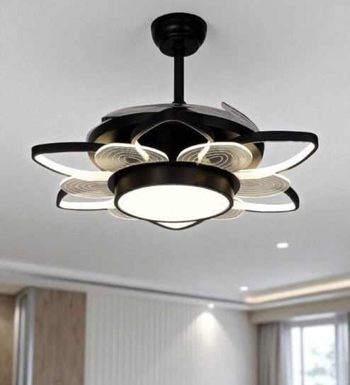 Kiro Smart Fan Black Metal + Glass , Google & Alexa Remote & App Control