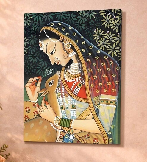 Kishangarh Miniature Stretched Canvas Painting