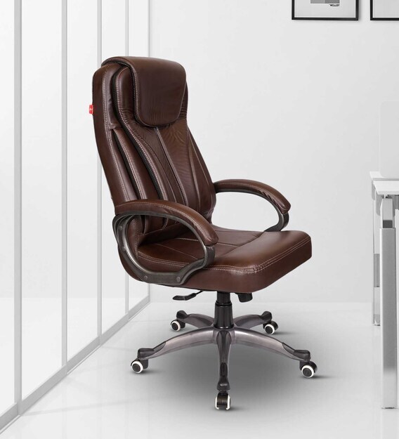 herp executive chair in brown colour