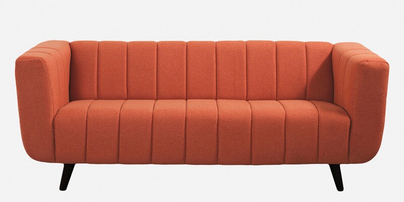 Buy Kiki Fabric Seater Sofa In Lava Orange Colour By Sleepyhead