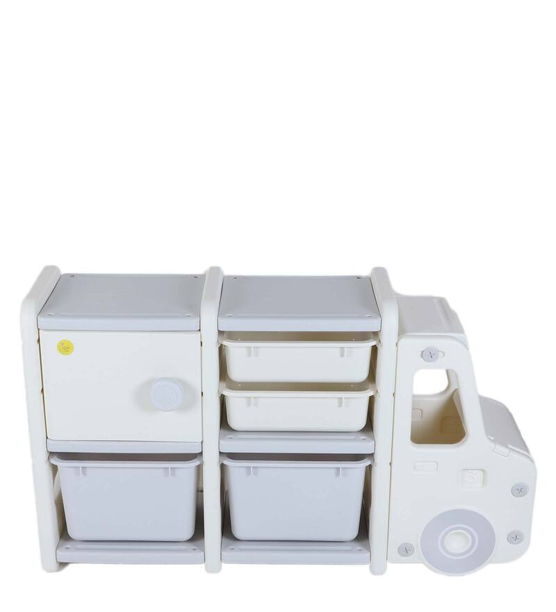 Buy Vehicle Plastic Toy Organizer in White Colour By The Tickle Toe