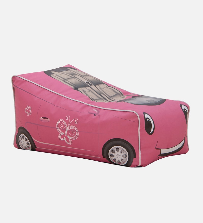 Buy Kidzy'S Mscar Leatherette Kids Bean Bag with Beans in Pink Colour