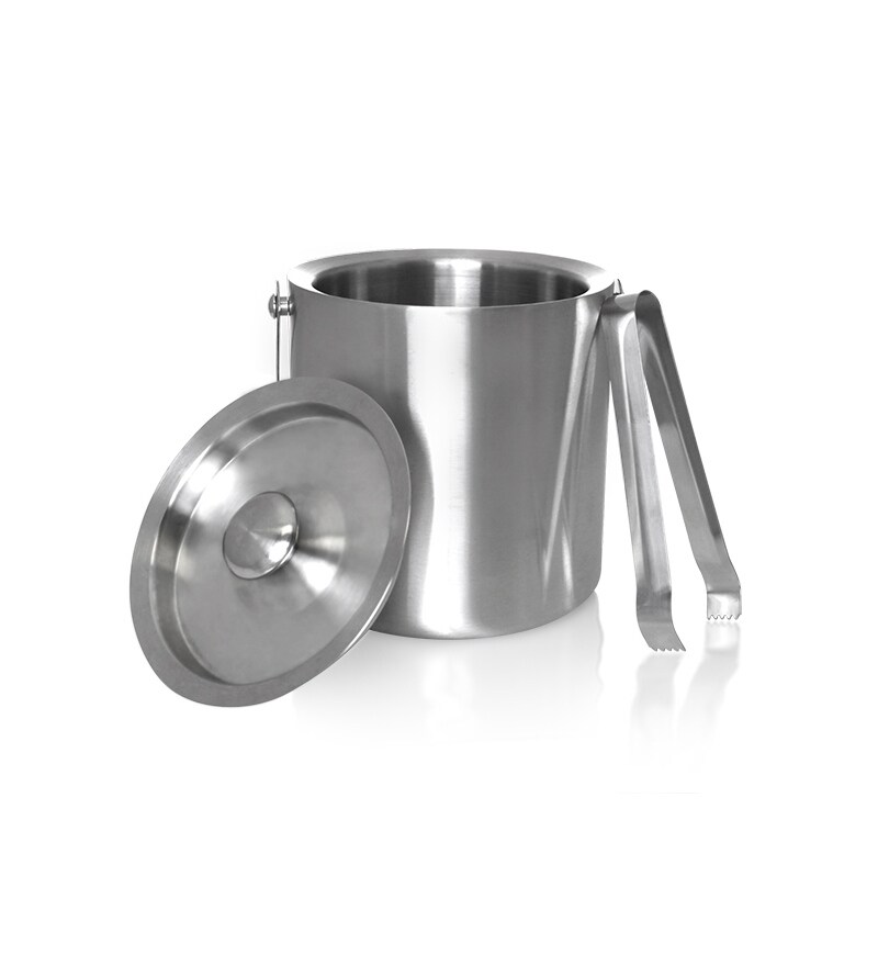 Buy King International Stainless Steel 1750 ML Large Ice Bucket With Tong Online Ice Buckets