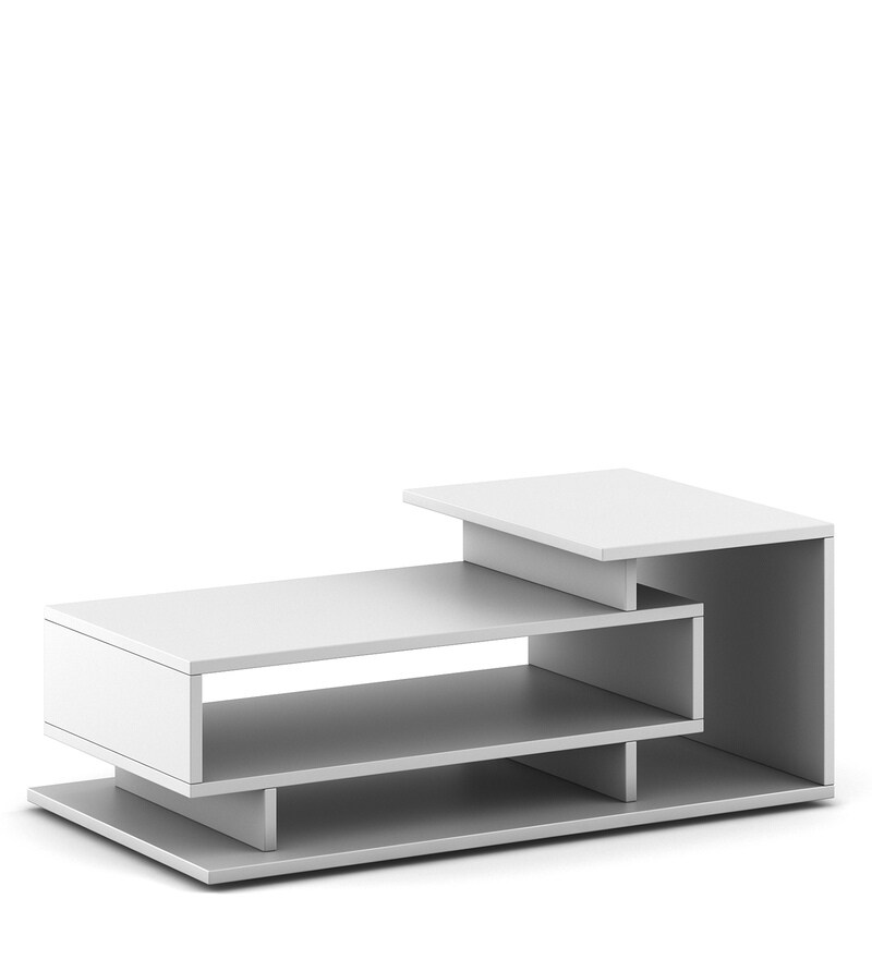 Buy Kiosk Coffee Table In Frosty White Colour By A Globia Creations