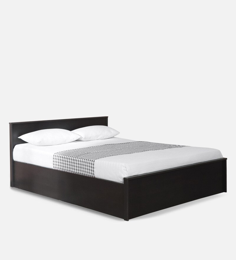 Buy Kireina Queen Size Bed With Box Storage In Brown Finish By Mintwud
