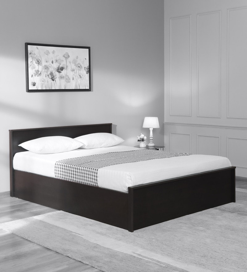 Buy Kireina Queen Size Bed with Storage in Brown Finish by ...