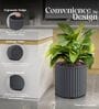 KIA RD Grey 12 Inch German Polymer Round Plant Container