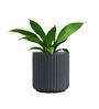 KIA RD Grey 8 Inch German Polymer Round Plant Container