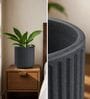 KIA RD Grey 8 Inch German Polymer Round Plant Container