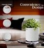 KIA RD Marble White 10 Inch German Polymer Round Plant Container