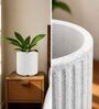 KIA RD Marble White 10 Inch German Polymer Round Plant Container