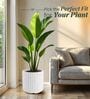 KIA RD Marble White 17 Inch German Polymer Round Plant Container