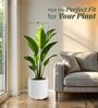 KIA RD White 15 Inch German Polymer Round Plant Container