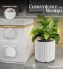 KIA RD White 17 Inch German Polymer Round Plant Container