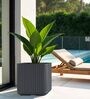 KIA SQ Grey 17 Inch German Polymer Round Plant Container