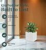 KIA SQ Marble White 12 Inch German Polymer Round Plant Container