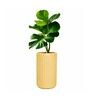 KIA TALL Beige 24 Inch German Polymer Round Plant Container