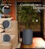 KIA TALL Grey 18 Inch German Polymer Round Plant Container