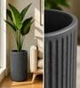 KIA TALL Grey 18 Inch German Polymer Round Plant Container