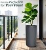KIA TALL Grey 24 Inch German Polymer Round Plant Container