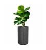 KIA TALL Grey 24 Inch German Polymer Round Plant Container