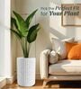 KIA TALL Marble White 18 Inch German Polymer Round Plant Container