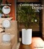 KIA TALL Marble White 18 Inch German Polymer Round Plant Container