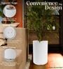 KIA TALL White 18 Inch German Polymer Round Plant Container