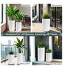 KIA TALL White 18 Inch German Polymer Round Plant Container
