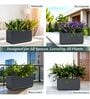 KIA TRA Grey 24 Inch German Polymer Round Plant Container