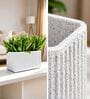 KIA TRA Marble White 24 Inch German Polymer Round Plant Container