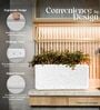 KIA TRA Marble White 24 Inch German Polymer Round Plant Container