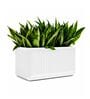 KIA TRA White 24 Inch German Polymer Round Plant Container