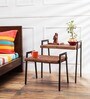 Kiaka Set of Two Tables in Premium Acacia Finish with Metal on Rent