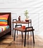 Kiaka Set of Two Tables in Premium Acacia Finish with Metal on Rent