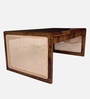 Kian Sheesham Wood Coffee Table With Rattan In Walnut