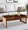 Kian Sheesham Wood Coffee Table With Rattan In Walnut