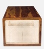 Kian Sheesham Wood Coffee Table With Rattan In Walnut