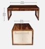 Kian Sheesham Wood Coffee Table With Rattan In Walnut